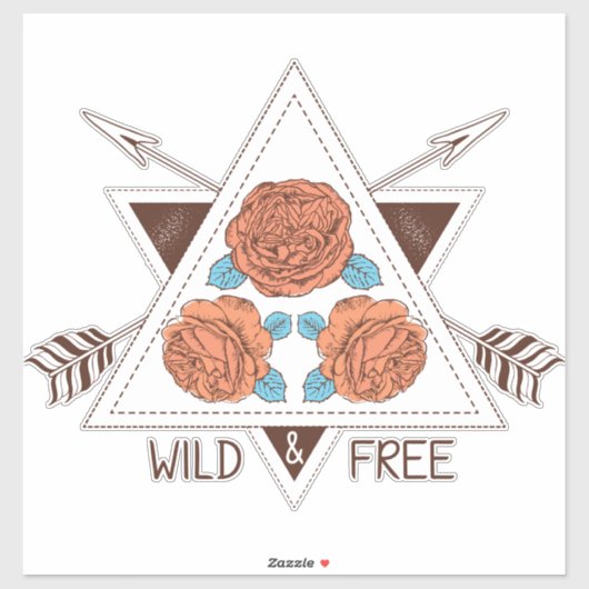 Wilde en Vrij Boho Rozen Vinyl Sticker (Vel)
