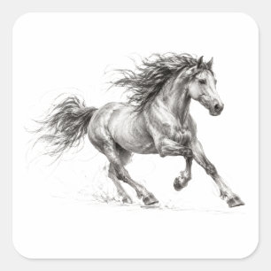 Wilde en Vrij Vierkante Sticker