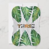 Wilde en vrije 3de verjaardag uitnodiging safari (Achterkant)