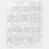 Wilde en vrije Beer in de baard Fleece Deken (Voorkant)