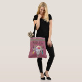Wilde en vrije Boho-Canvas tas (Faded frambozen) (Op model)