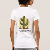 Wilde en vrije cactus succulent in warme tinten t-shirt (Achterkant)