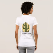 Wilde en vrije cactus succulent in warme tinten t-shirt (Achterkant volledig)