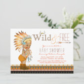 Wilde en vrije etnische jongens Tribal Boho Baby s Kaart (Staand voorkant)