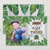 Wilde en vrije fotouitnodiging voor 3e verjaardag kaart (Voorkant / Achterkant)
