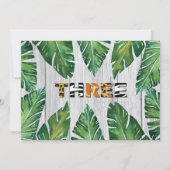 Wilde en vrije fotouitnodiging voor 3e verjaardag kaart (Achterkant)