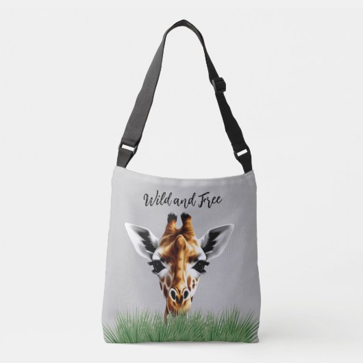 Wilde en vrije Giraffe Crossbody Bag Tas (Voorkant)
