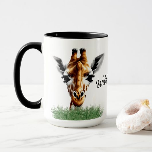 Wilde en vrije Giraffe Mok (Met donut)