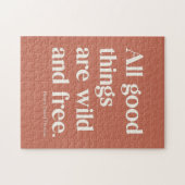 Wilde en Vrije Inspirerend Citaat van de Positivit Legpuzzel (Horizontaal)