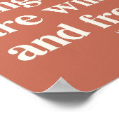 Wilde en Vrije Inspirerend Citaat van de Positivit Poster (Hoek)