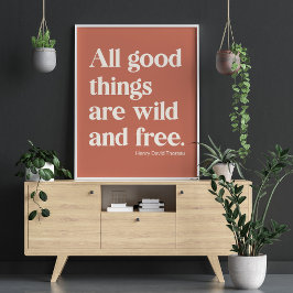 Wilde en Vrije Inspirerend Citaat van de Positivit Poster