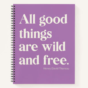 Wilde en Vrije Inspirerende Positiviteitscitaat Notitieboek