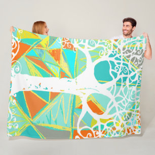 Wilde en vrije jongens kamer Abstract driehoekspat Fleece Deken