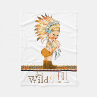 Wilde en Vrije Jongens Tribale Baby Fleece Deken