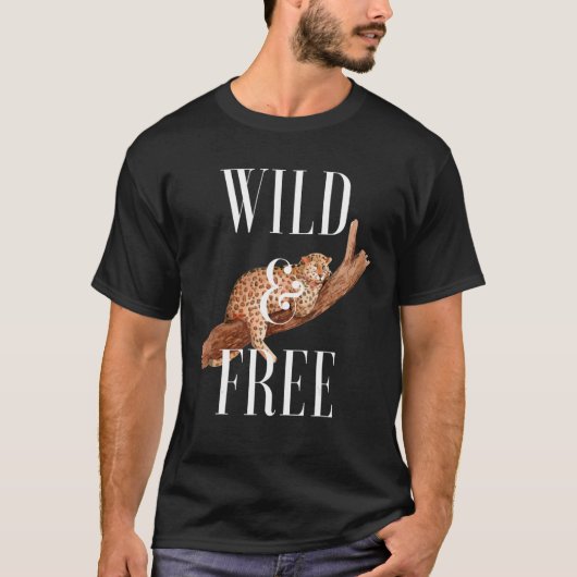 Wilde en Vrije Luipaard  Attitude Zuidelijke Heili T-shirt (Voorkant)