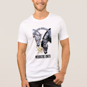 Wilde en vrije majestueuze hertenbok Tri-Blend shirt
