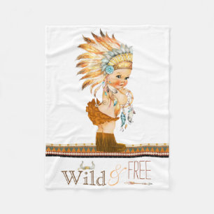 Wilde en vrije meisjes tribal Baby Fleece Deken