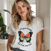 Wilde en vrije moderne Boho Butterfly Typografie T-shirt