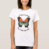 Wilde en vrije moderne Boho Butterfly Typografie T-shirt (Voorkant)