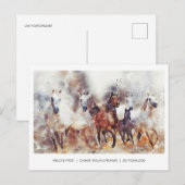 Wilde en vrije paarden briefkaart (Voorkant / Achterkant)