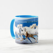 Wilde en vrije paarden mok (Voorkant links)