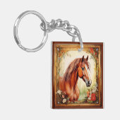 Wilde en vrije paarden sleutelhanger (Voorkant Links)