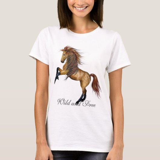 Wilde en vrije paarden t-shirt (Voorkant)