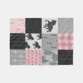 Wilde en vrije paardenbabymandje fleece deken (Voorkant (Horizontaal))