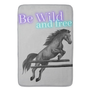 Wilde en vrije paardensprong badmat