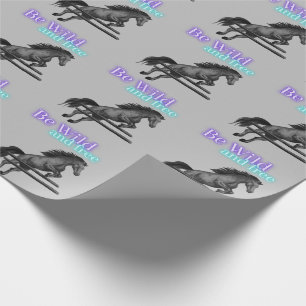 Wilde en vrije paardensprong cadeaupapier