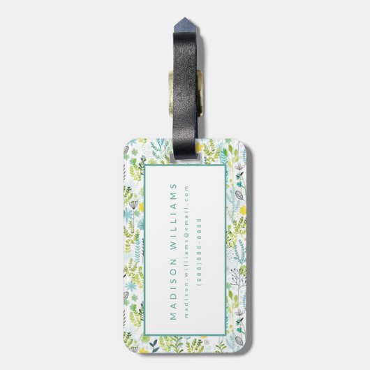 Wilde en Vrije Patroon Bagagelabel (Achterkant verticaal)