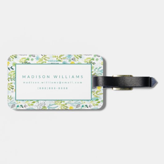 Wilde en Vrije Patroon Bagagelabel (Achterkant horizontaal)