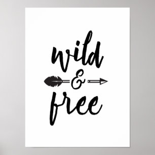 Wilde en vrije pijlamper en kleuterkunst poster