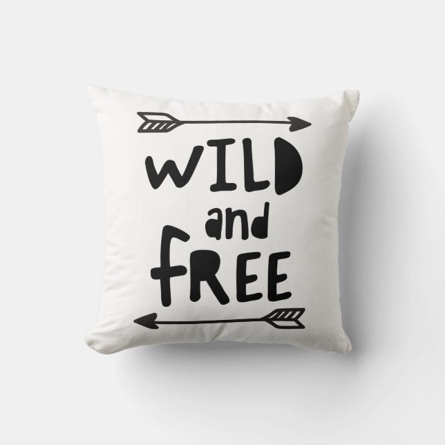 Wilde en vrije Pillow Kussen (Voorkant)