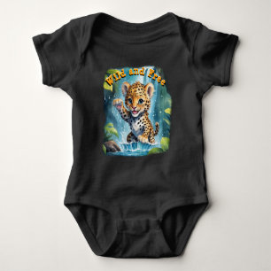 Wilde en vrije Schattigee Leopard Oerwoud Waterval Romper
