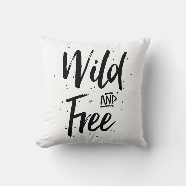 Wilde en vrije typografie kussen (Voorkant)