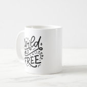Wilde en vrije Typografie MugI h Koffiemok (Voorkant links)
