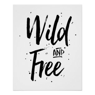 Wilde en vrije typografie poster