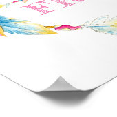 Wilde en vrije vedersla waterverf poster (Hoek)