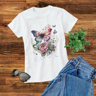 Wilde en vrije vlinderbloemigen t-shirt