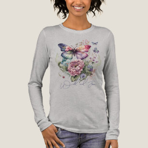 Wilde en vrije vlinderbloemigen Tri-Blend shirt