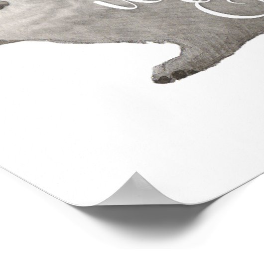 Wilde en vrije Waterverf Boho Rabbit Poster (Hoek)