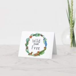 Wilde en vrije Wenskaarten Feestdagen Kaart