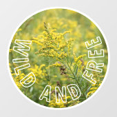 Wilde en Vrije Wildbloemen Zelfvertrouwen Raamsticker (Vel)