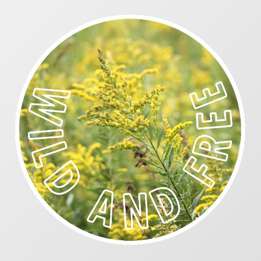 Wilde en Vrije Wildbloemen Zelfvertrouwen Raamsticker (Vel)