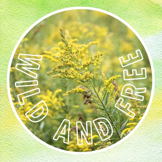 Wilde en Vrije Wildbloemen Zelfvertrouwen Raamsticker