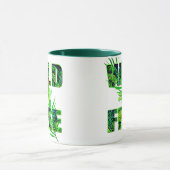 Wilde en Vrije Woordkunst met Oerwouden Planten Mok (Midden)