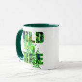 Wilde en Vrije Woordkunst met Oerwouden Planten Mok (Voorkant links)
