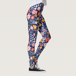 Wilde en vrije zomerbloemen leggings