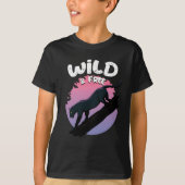 Wilde en vrije zwarte oerwouden t-shirt (Voorkant)